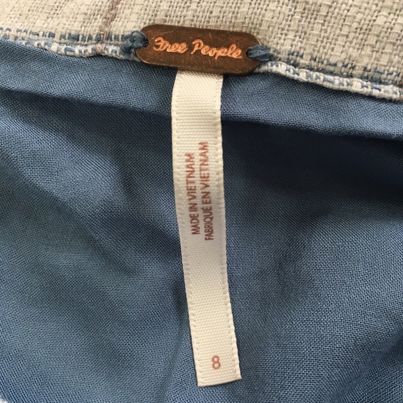 FREE PEOPLE Suspender Checkered Blue Skirt - Picture 10 of 14